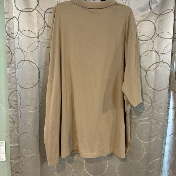 Sean John Men's Crest Polo Shirt 5XB Big Tall Brown White Short Sleeve Casual - Picture 4 of 6